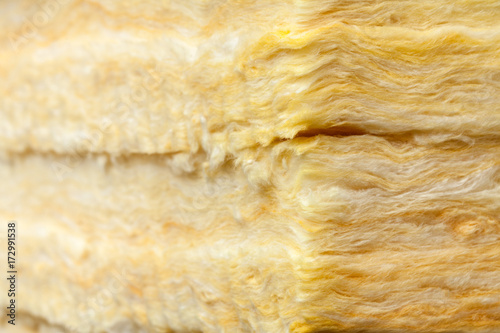 Canvastavla Mineral wool thermal insulation batts close-up