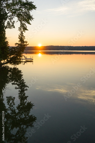 Sunset over Lake © mike