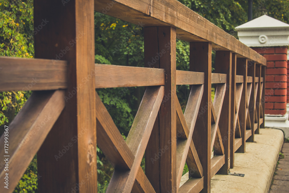 Wooden fence along the bridge
Wooden fence along the bridge