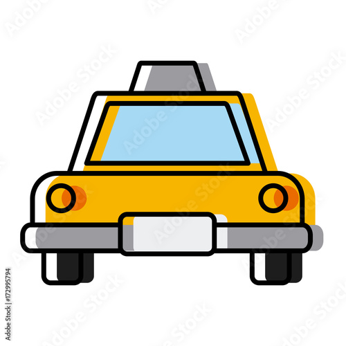 Taxi cab frontview icon vector illustration graphic design