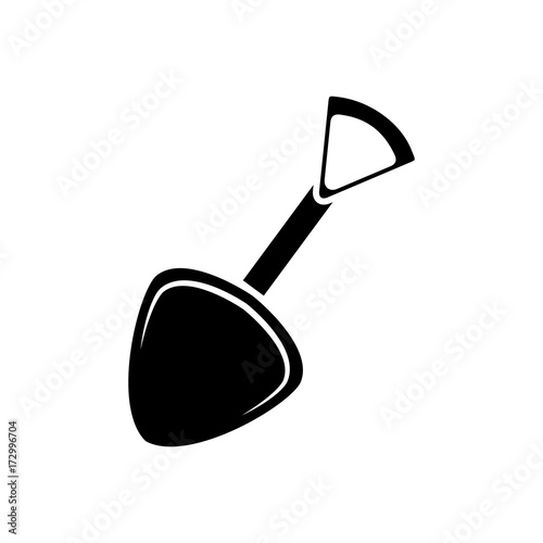 Shovel construction tool icon vector illustration graphic design