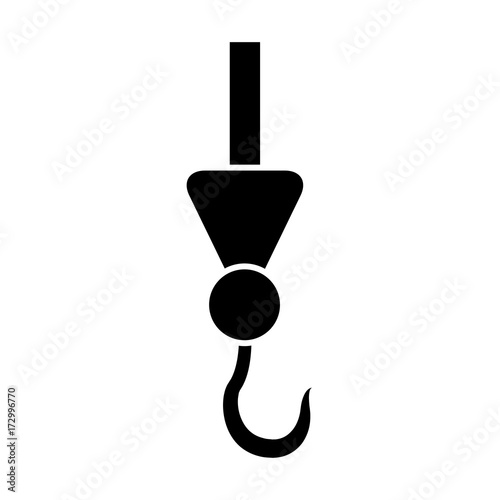 Construction crane hook icon vector illustration graphic design