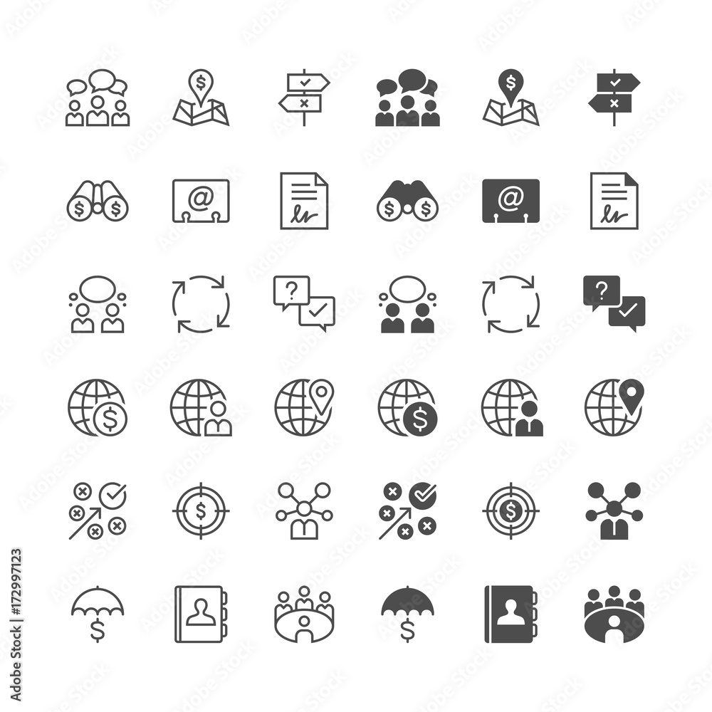 Business icons, included normal and enable state.