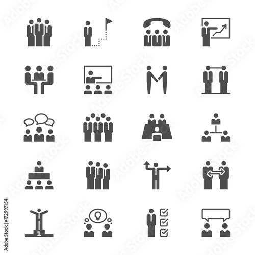 Business people flat icons
