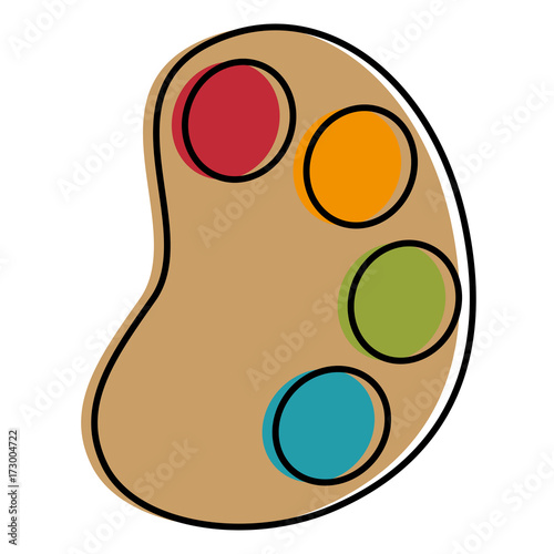 paint pallette isolated icon