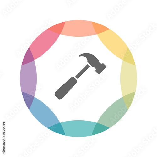 farbiges Icon - Hammer