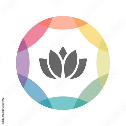 farbiges Icon - Blüte - Blume