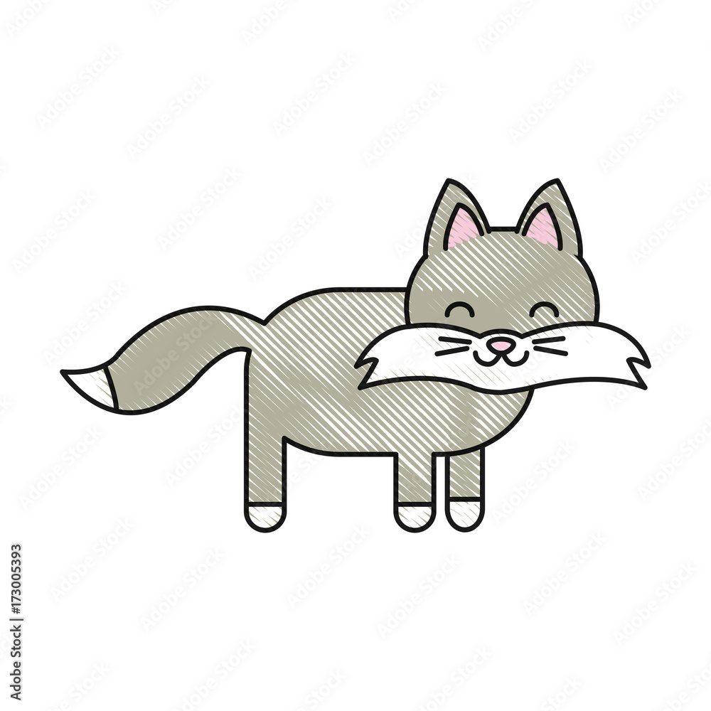 Obraz premium cute fox icon