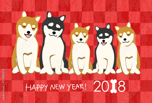 戌年　かわいい　年賀状