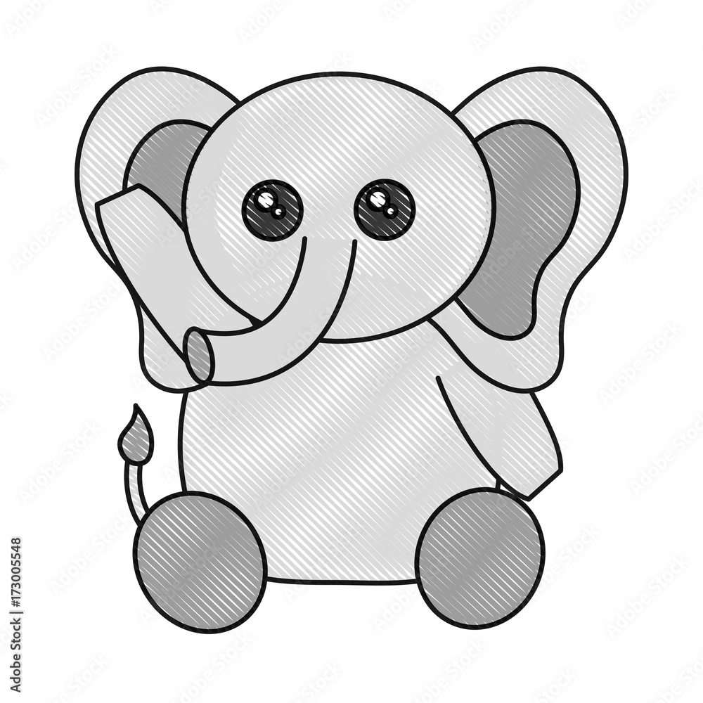 Fototapeta premium cute elephant icon