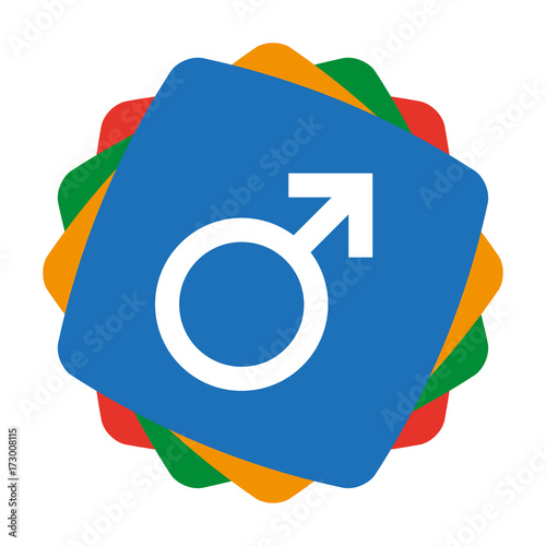 App Icon bunt - Symbol - Männlich