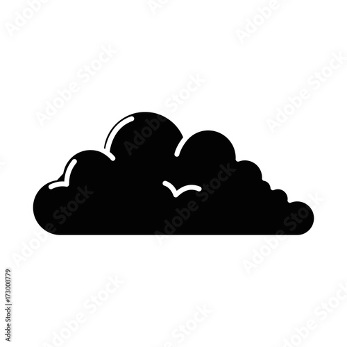 cloud silhouette isolated icon