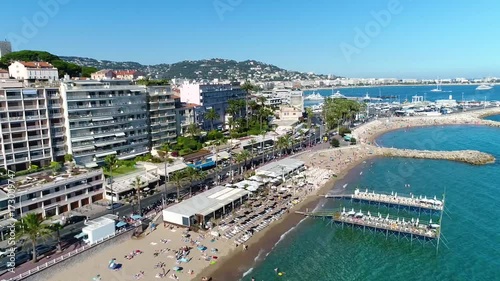 Cannes, Aerial view over the croisette, HD (1920X1080) photo
