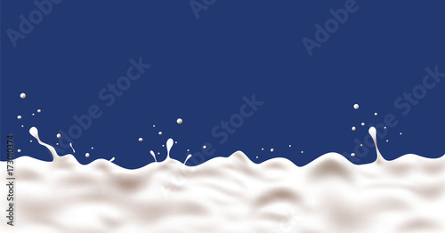Realistic natural milk illustration