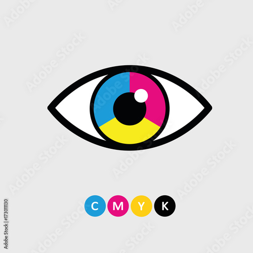 cmyk farben im auge