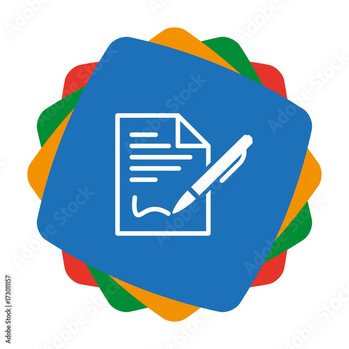 App Icon bunt - Vertrag unterschreiben