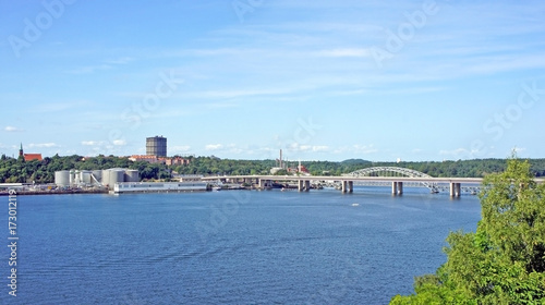 View of the city from Millesgarden sculpture park, Stockholm, Sweden © Lunnaya