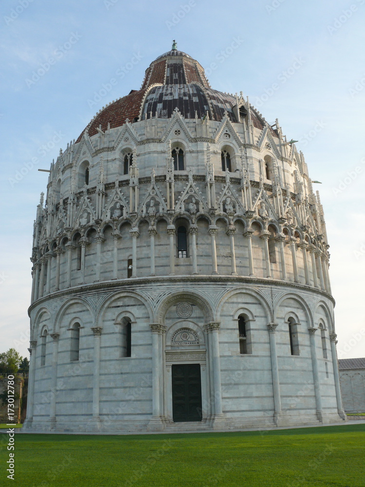 The Pisa Baptistery, The square of Miracles in Pisa, Tuscany, Italy