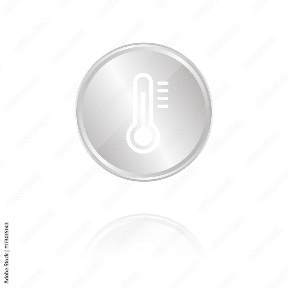 hohe Temperatur - Silber Münze mit Reflektion hohe Temperatur - Silber Münze mit Reflektion
