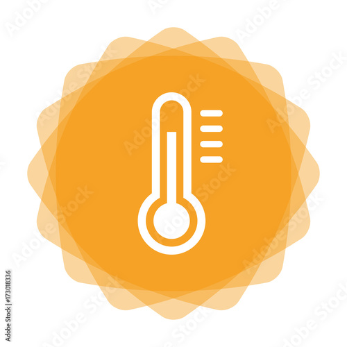 App Icon gelb - Thermometer - warm