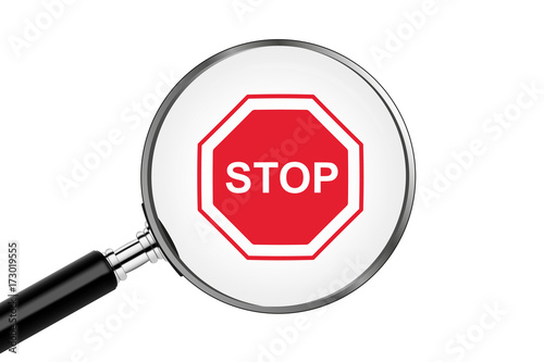 Lupe sucht/findet - Stopschild