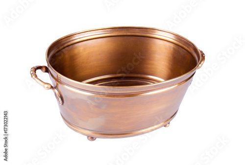 Metal flowerpoor (metal basin with handles) 