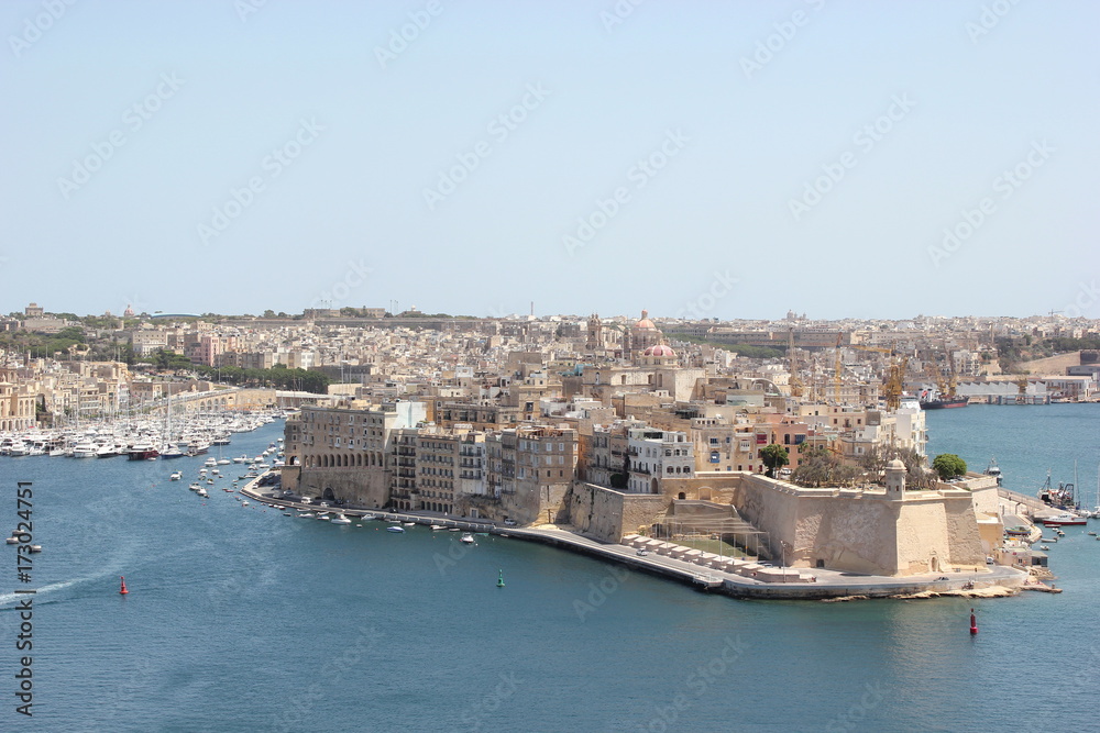 Malta: Blick auf die berühmte Festung Fort St. Angelo in Vittoriosa bei Valletta