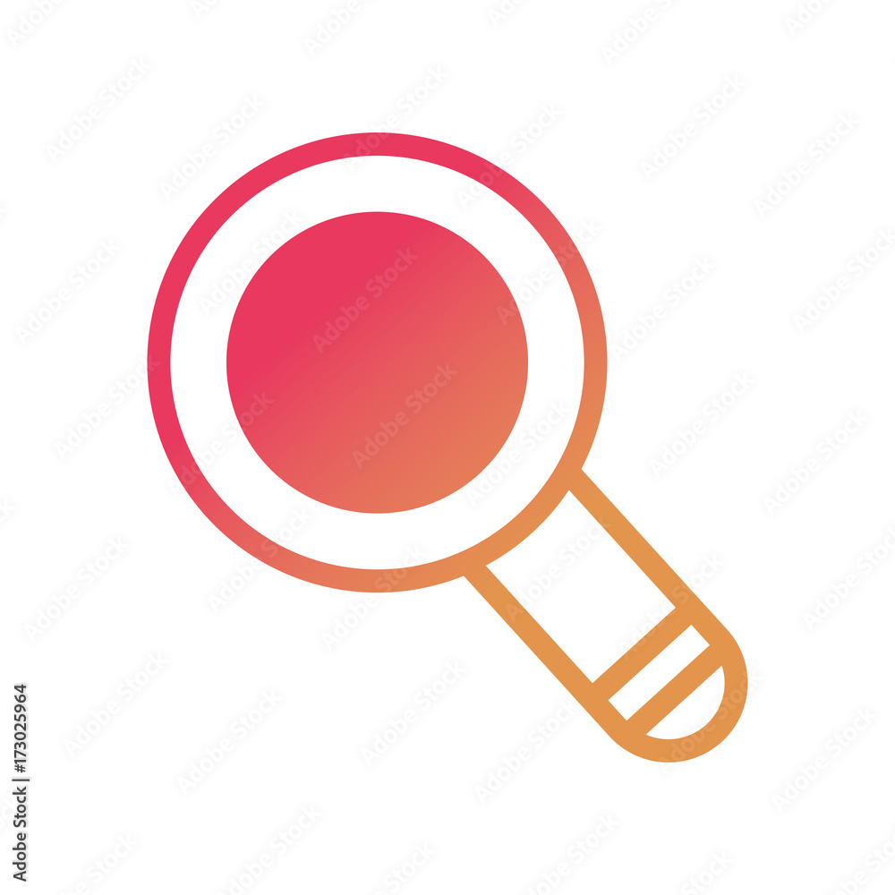 lupe icon over white background vector illustration