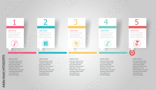 horizontal timeline infographic element background