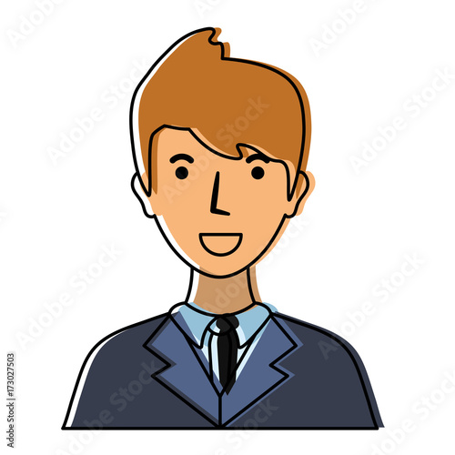 cartoon lawyer icon over white background vector illustration © djvstock