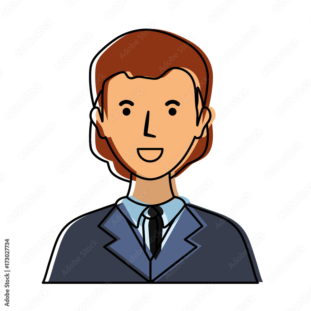 cartoon lawyer icon over white background vector illustration