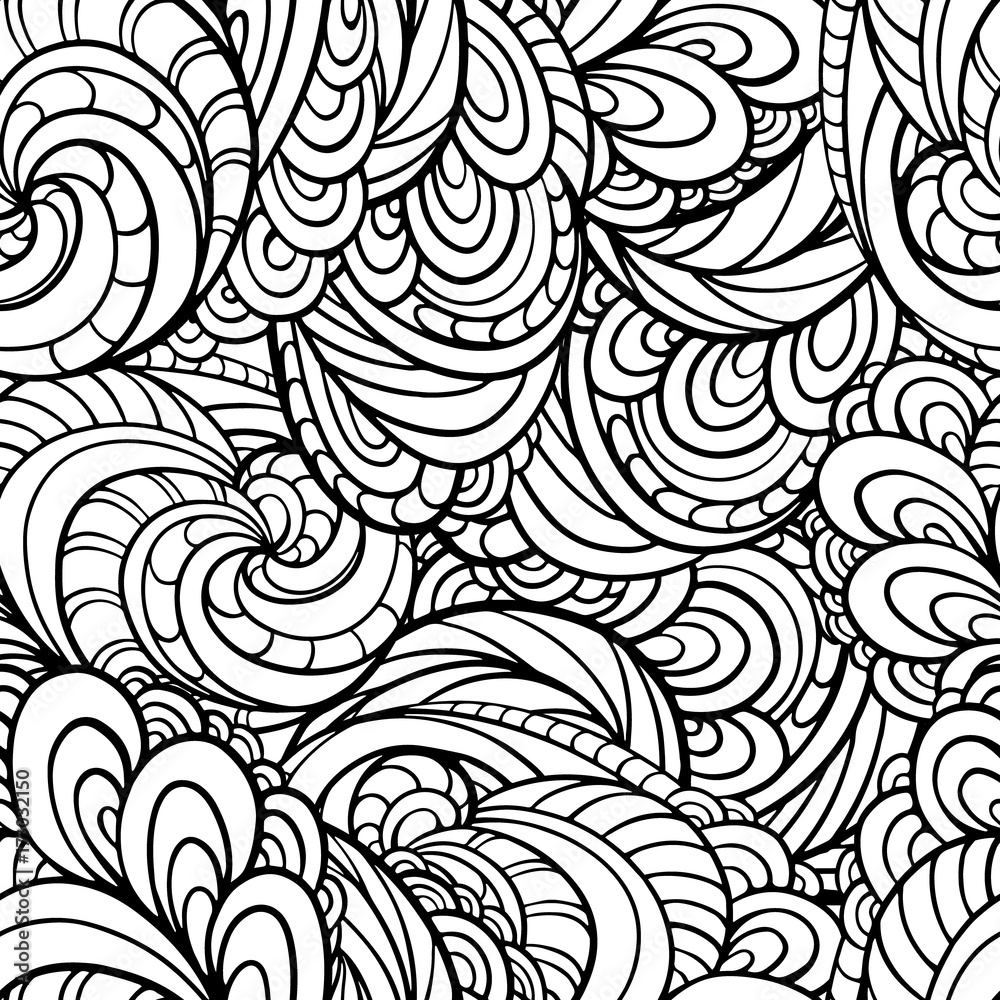 Fototapeta premium Fantasy decorative ornamental seamless pattern
