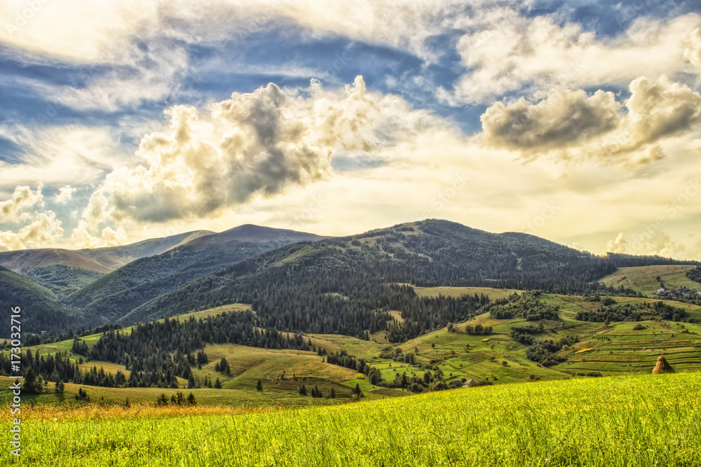 Viewn on the mountains. Carpathians, Podobovets Viewn on the mountains. Carpathians, Podobovets