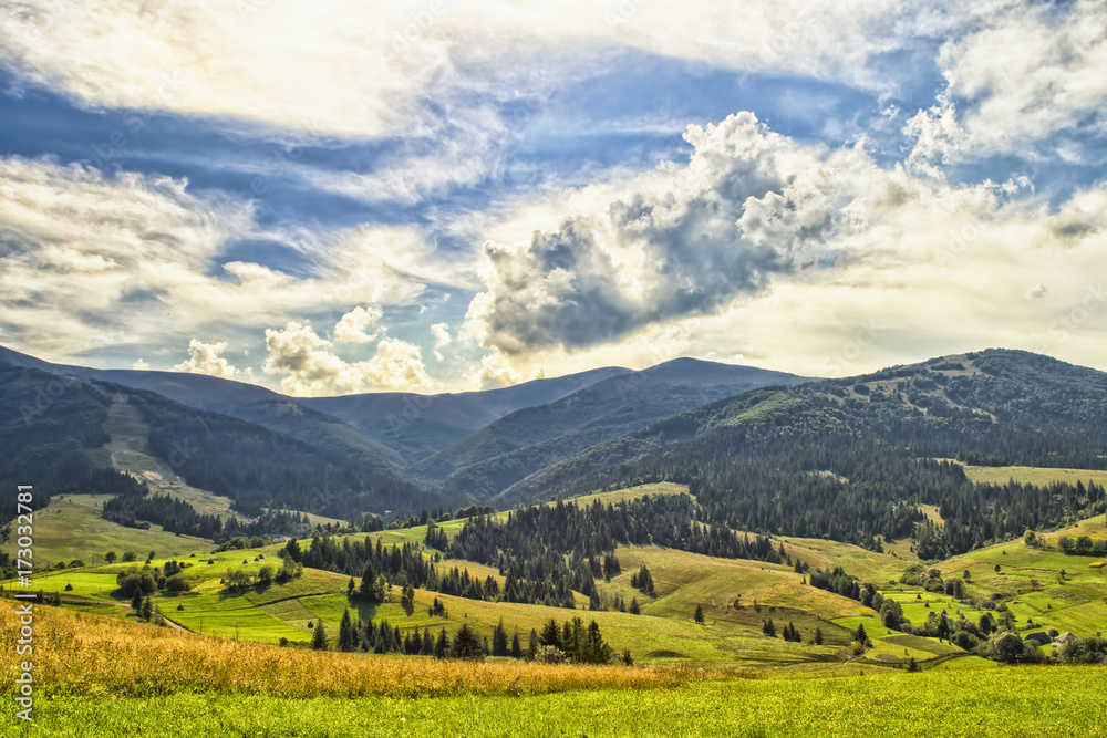 Viewn on the mountains. Carpathians, Podobovets