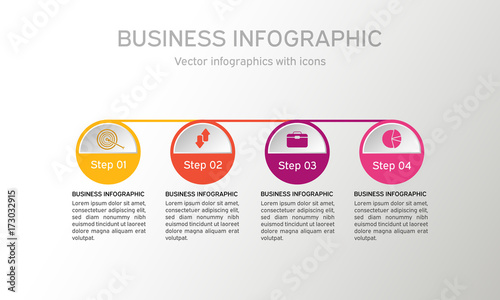 Vector circle infographic. Business diagrams, presentations and charts. Background