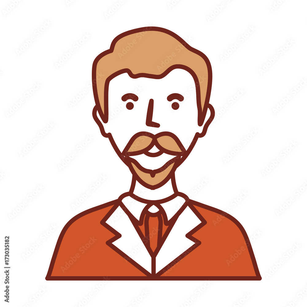 cartoon lawyer icon over white background vector illustration