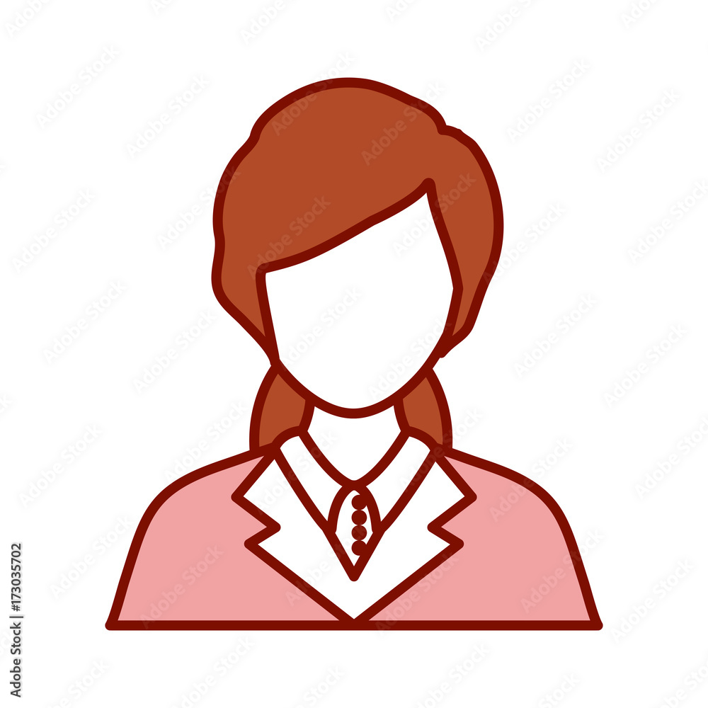 woman lawyer icon over white background colorful design vector illustration