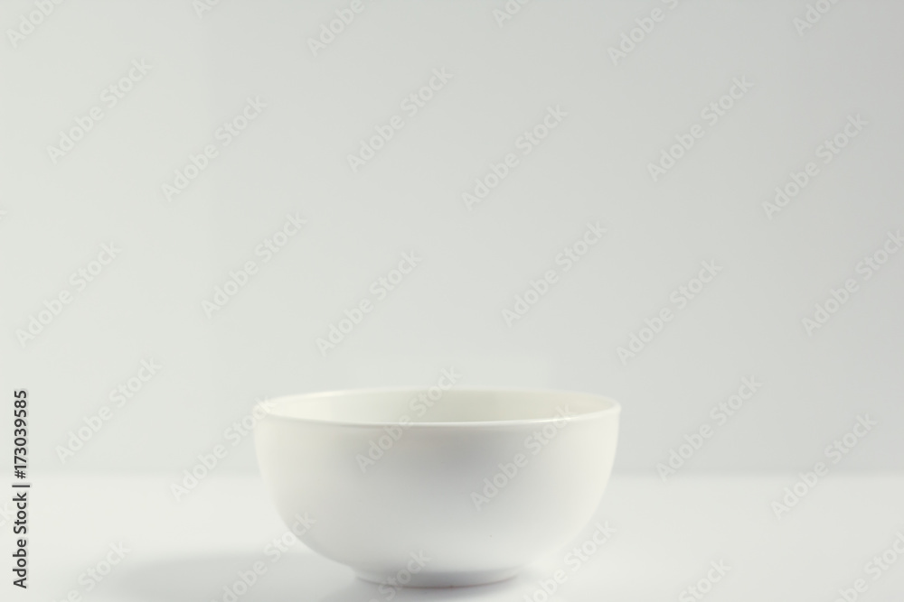 White bowl on white background, Front view White bowl on white background, Front view