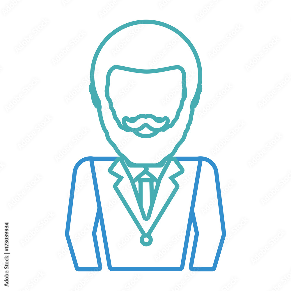 businessman icon over white background colorful design vector illustration