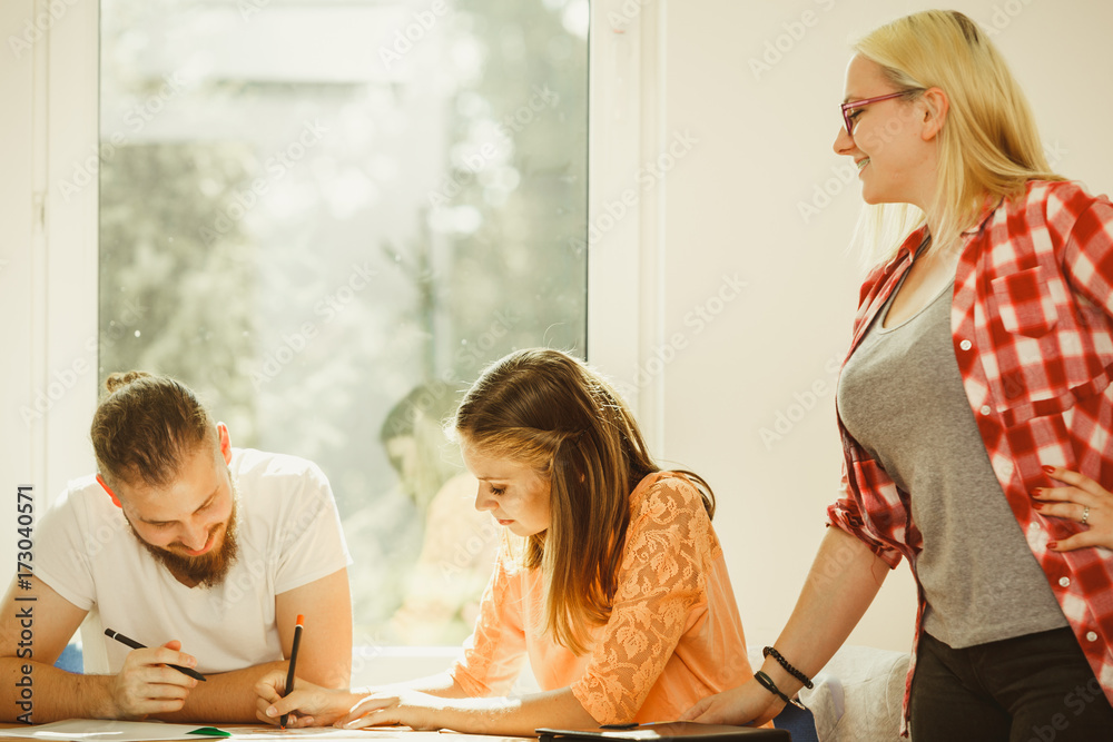 Group of students in class