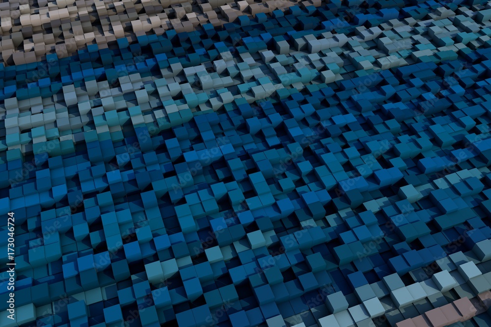 3d cubes with a grunge texture 3d cubes with a grunge texture