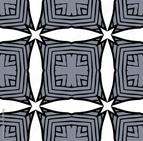 Seamless striped vector pattern. Vintage colored decorative repainting background with tribal and ethnic motifs. Abstract geometric roughly hatched shapes colored with hand drawn brush stokes.