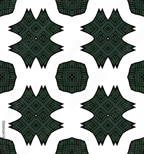 Seamless striped vector pattern. Vintage colored decorative repainting background with tribal and ethnic motifs. Abstract geometric roughly hatched shapes colored with hand drawn brush stokes.
