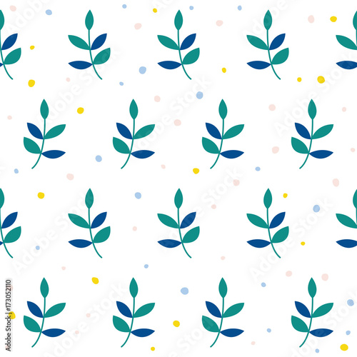 Abstract branch seamless pattern background. Childish simple application geometric cover