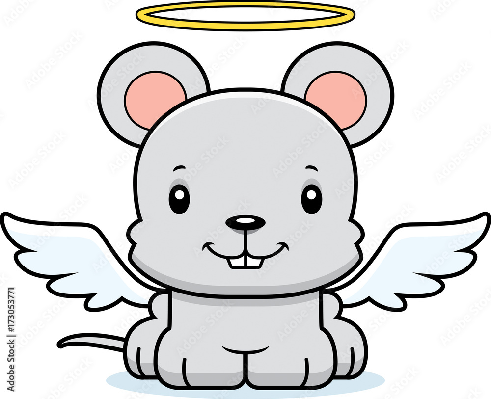 Cartoon Smiling Angel Mouse Cartoon Smiling Angel Mouse