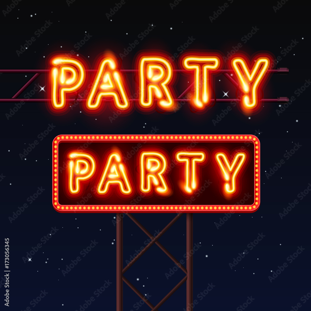Street sign that says party. Vector illustration Street sign that says party. Vector illustration