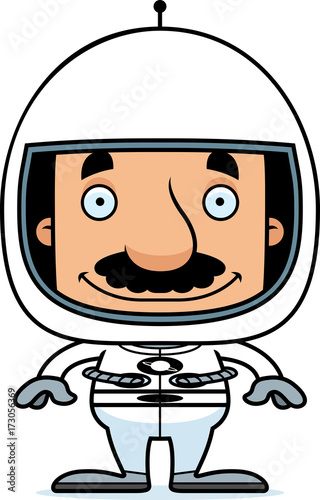 Cartoon Smiling Astronaut Man