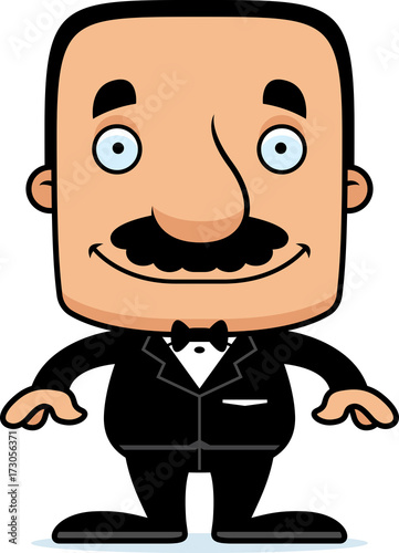 Cartoon Smiling Groom Man