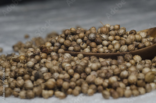 coriander seed on table for cook
