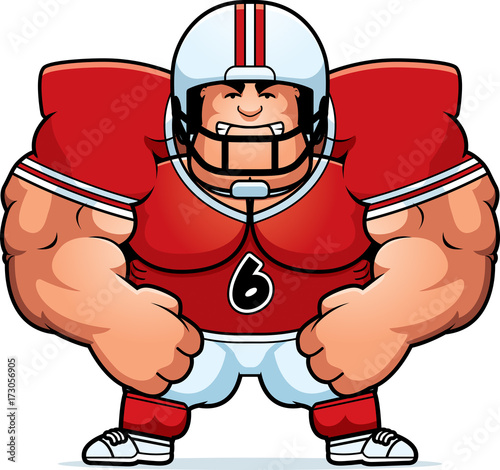 Angry Cartoon Football Player